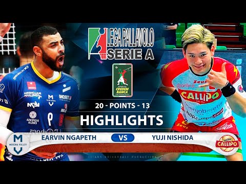 Волейбол Earvin Ngapeth vs Yuji Nishida | Highlights | Italian Superliga | Modena vs Tonno Callipo | HD