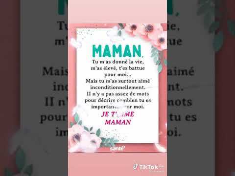 poème pour maman fête des mere