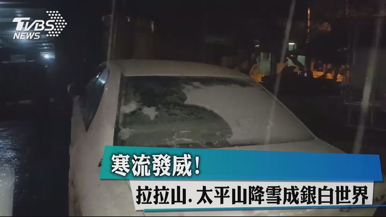 寒流發威! 拉拉山、太平山降雪成銀白世界