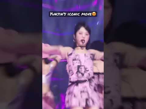 Yunjin’s most iconic move 😍 #lesserafim #yunjin #shorts #unforgiven #evepsycheandthebluebeardswife