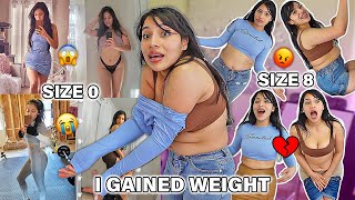 TRYING ON MY SUPER SKINNY OUTFITS FROM 20 POUNDS AGO! **1 YEAR LATER** GAINED SO MUCH WEIGHT!!
