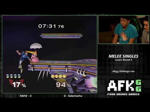 Melee - NMW (C. Falcon) vs kalamazhu (Peach) - Winners Quarters at AFK6