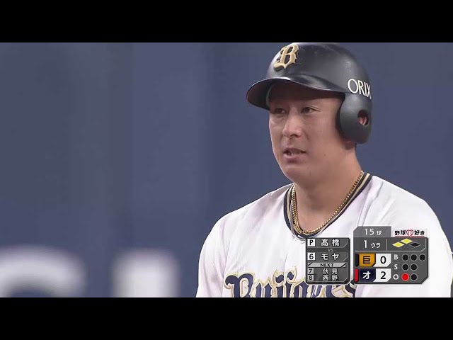 【1回裏】バファローズ・杉本が満塁のチャンスで先制のタイムリー2ベースヒットを放つ!! 2021/6/10 B-G