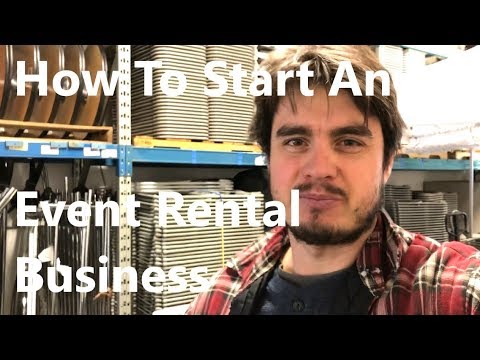 How to Start an Event Rental Business - Right Now! - And with No Startup Money!