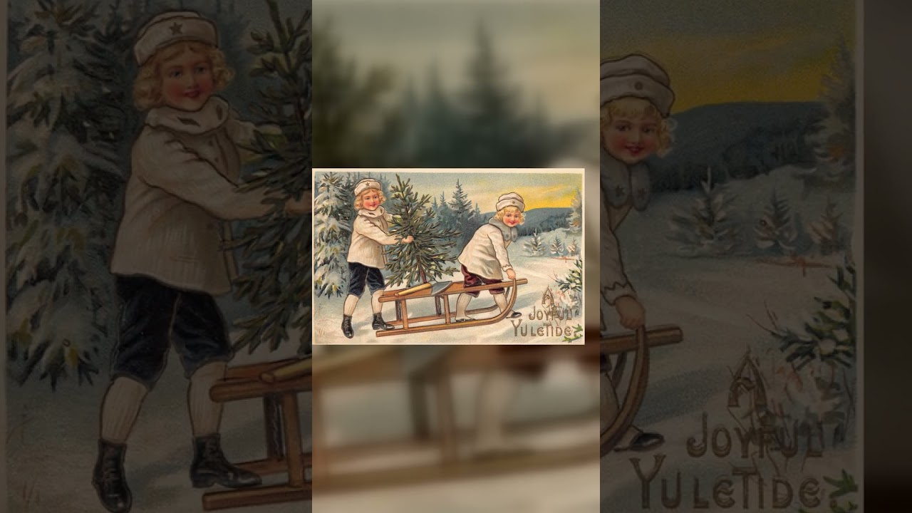 MB Postcard, Divided Back, Joyful Yuletide, Germany, Early 1900s Video