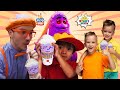 Ryan's World and Blippi Fun World and Vlad and Niki try Grimace Shake Challenge in Real Life!