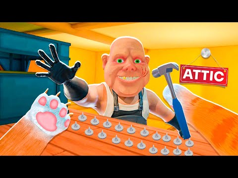 Building SECRET BASE In The ATTIC! - I Am Cat VR