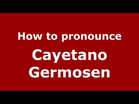 How to pronounce Cayetano Germosen (Dominican Republic) - PronounceNames.com