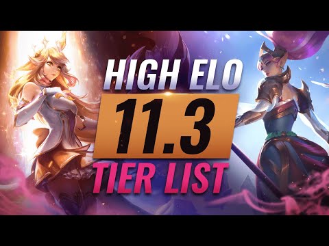 HIGH ELO Best Champions TIER List - League of Legends Patch 11.3