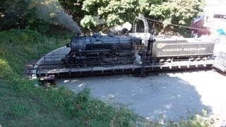 preview picture of video 'Train Steam Locomotive turntable on Western Maryland Railroad in action'