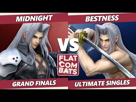 Flat Combats 5 GRAND FINALS - Midnight (Sephiroth) Vs. BestNess (Sephiroth) SSBU Smash Ultimate