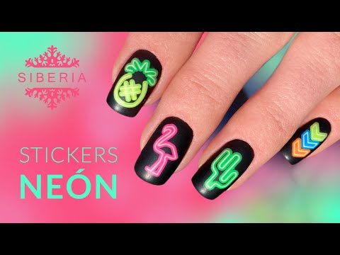 NAIL ART NEON | diseño de uñas con stickers Neón