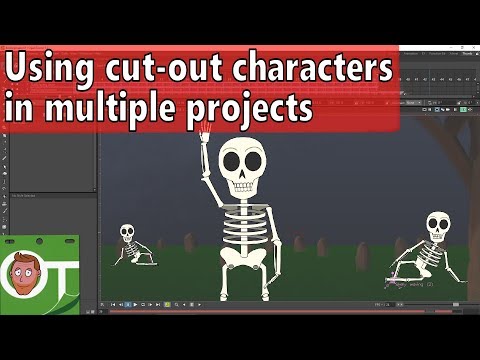 Using cut-out characters in multiple projects using sub-xsheets - OpenToonz Tutorial