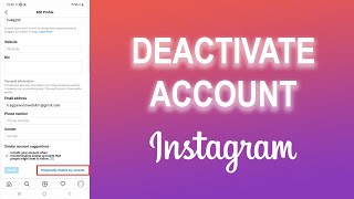 How to Deactivate Instagram Account on Android, iPhone or iPad