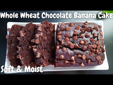 Eggless Whole Wheat Chocolate Banana Cake | Soft & Moist | Banana Bread | Culinary Aromas