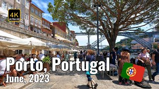 WALKING TOUR 4K  PORTUGAL OPORTO Porto Downtown Ca