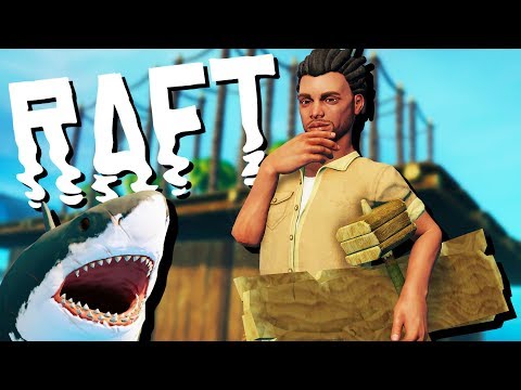 Shark Attacks and Farm Construction! - Raft Gameplay
