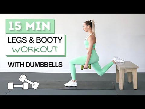 15 min LEG WORKOUT WITH WEIGHTS | Low Impact | Grow Your Glutes