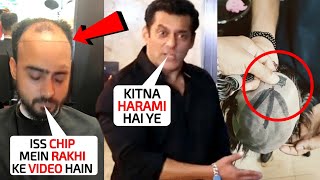 Bhaijaan on Fire🔥 Salman Khan caught Rakhi Sawant's secret chip inside bald Adil Khan's fake hair