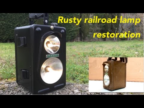 Rusty railroad French lamp RESTORATION