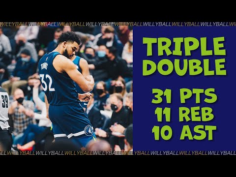 Karl Anthony Towns Triple Double 31 PTS 10 AST 11 REB Full Highlights vs Jazz 🔥