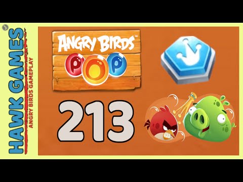 Angry Birds Stella POP Bubble Shooter Level 213 - Walkthrough, No Boosters
