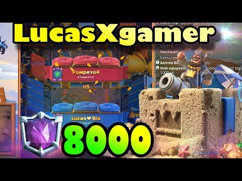 LucasXgamer vs Pompeyo4  | 8000 Trophies Gameplays -Clash Royale