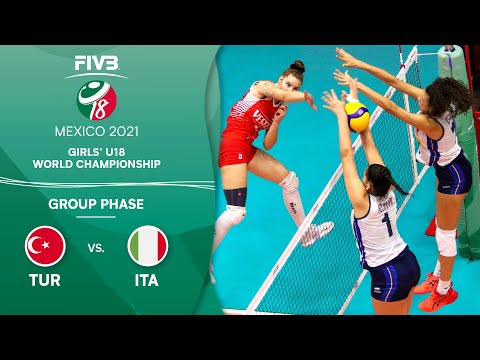 Волейбол LIVE TUR vs. ITA — Group Phase | Girls U18 Volleyball World Champs 2021