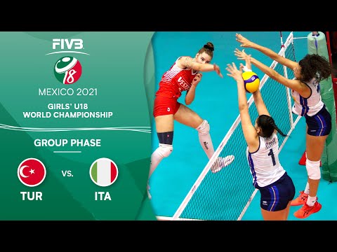 TUR vs. ITA - Group Phase | Girls U18 Volleyball World Champs 2021