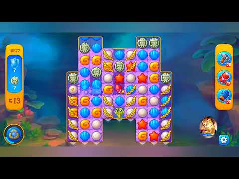 фишдом 2022  #  10872 уровень - прохождение без бустеров # Fishdom,   10872  level - no Boosters.