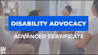 Advanced Certificate in Disability Advocacy | CUNY School of Professional Studies