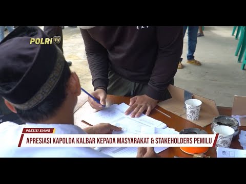 APRESIASI KAPOLDA KALBAR KEPADA MASYARAKAT YANG TELAH MEMBERIKAN HAK SUARANYA KE TPS