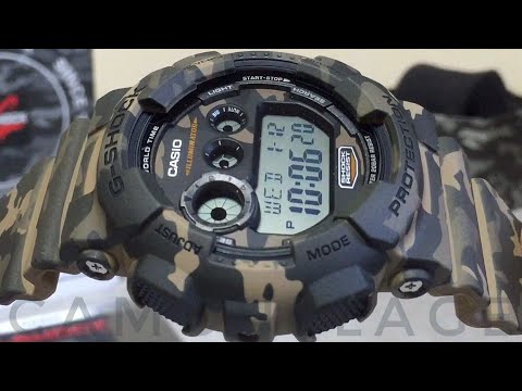 Casio G-Shock GD-120CM-5JR Camouflage series watch unboxing & review