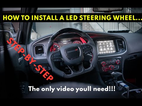 HOW TO INSTALL A STEERING WHEEL (LED CARBON FIBER) STEP BY STEP | 2019 DODGE CHARGER SCAT PACK.