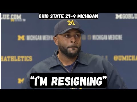 Sherrone Moore RESIGNS from Michigan after loss - Postgame Press Conference - Ohio State vs Michigan