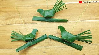 How to Make Bird From Coconut Leaf | Coconut Leaf Birds | Crafts With Real Leaves