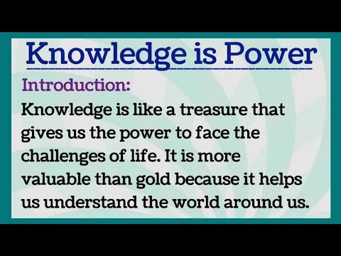 Knowledge is Power Essay writing or Speech in English, Paragraph or Short Note 200 Words