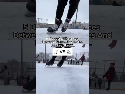 Figure Skates VS Hockey Skates 🔥🥶 #iceskating #holidays #shorts