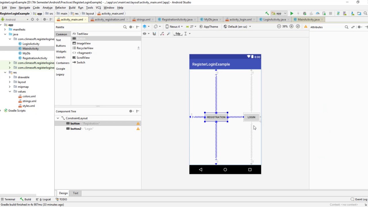 Android Simple Login Registration using SQLite