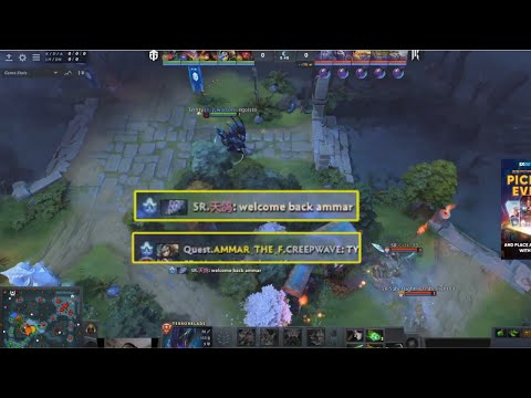 "Welcome Back Ammar" - Arteezy all chats for AMMAR playing for Entity at DreamLeague 21