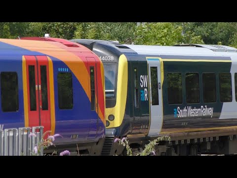 SWR 444/450 9 Car Combos At Fareham & Bedhampton - Tuesday 12th July 2022