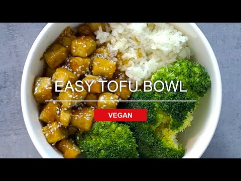 Easy Vegan Tofu Bowl with Sesame Garlic Tofu