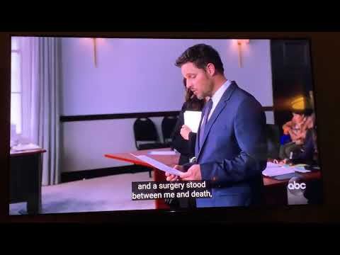 Grey's Anatomy S16 E8 Mer's Trial / Christina's Letter and Bailey Speech