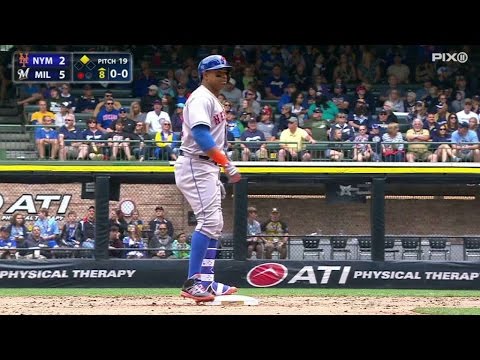 Thumbnail for NYM@MIL: Cespedes hits a line-drive RBI double by Ween, Diego
