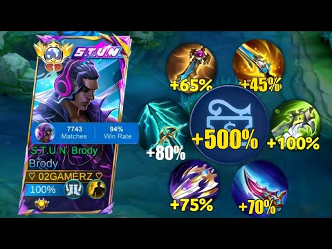 NEW META! BRODY 500% BEST DAMAGE BUILD AND EMBLEM!! (Brody best build 2025) - MUST TRY! | MLBB