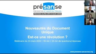 DUERP Nouveautés du Document Unique, est ce une révolution?