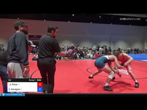 152 Lbs Champ. Round 2 - Jeremiah Price, NC Vs Zack Karagias, NC 617c