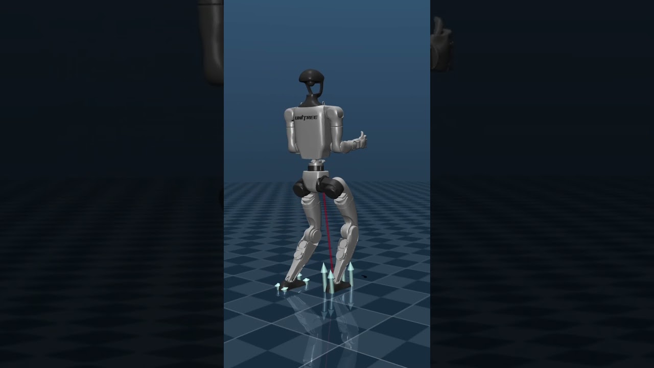 Unitree G1 Humanoid Robot Walking Simulation in MuJoCo