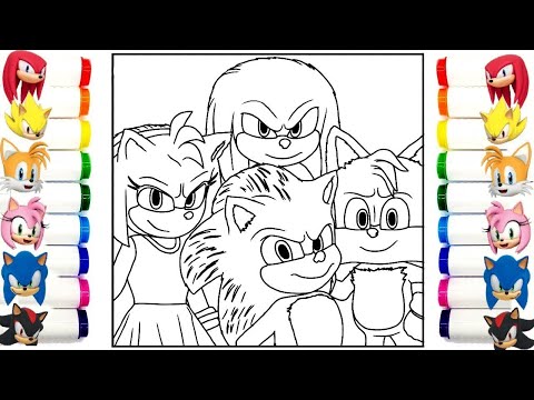Sonic Team Coloring Pages Sonic The Hedgehog Teils ,Shadow ,Amy Rose, complition  draw drawing 6 now