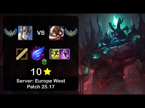 Galio Mid vs Corki - EUW Challenger - Patch 25.17